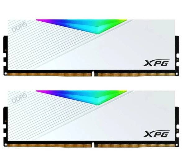 XPG Lancer Beyaz RGB DDR5-6400Mhz CL32 32GB (2x16GB) Dual Kit (32-39-39) 1.40V - 1