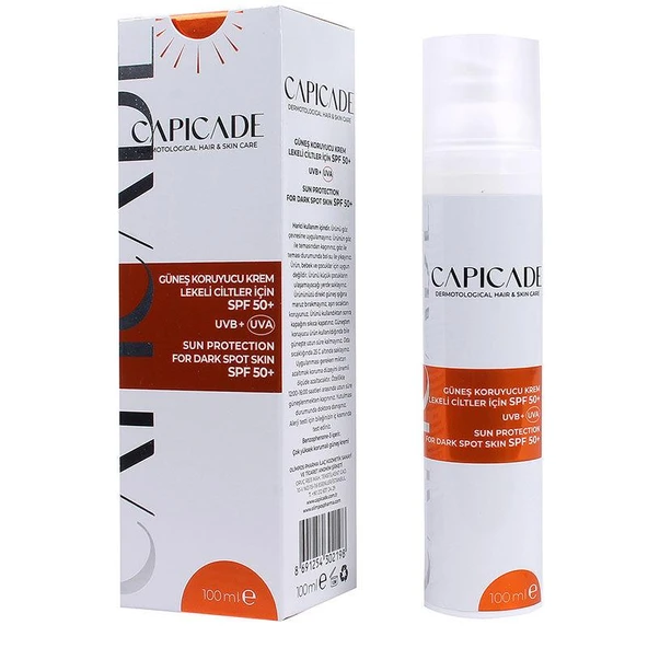 Capicade Güneş Koruyucu Krem Lekeli Ciltler İçin SPF50+ 100 ml ürün görseli 1