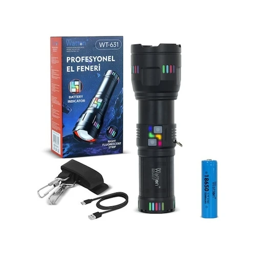 Watton Wt-631 30000 Lümen Lazer Etkili El Feneri ürün görseli