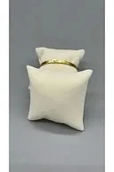 Süet Kumaş Krem Renk 5 Adet 8/8 Cm Takı Yastığı - Resim 3