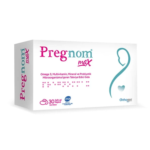 Orthogen Pregnom Max 30 Kapsül ürün görseli