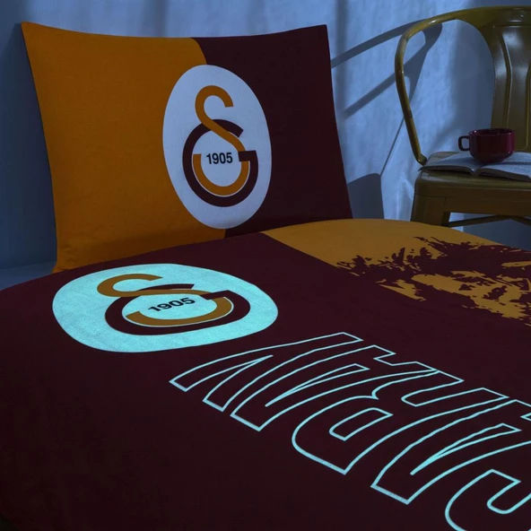 Taç Galatasaray ŞaNLI Aslan Tek Kişilik Lisanslı Nevresim Takımı - Resim 3