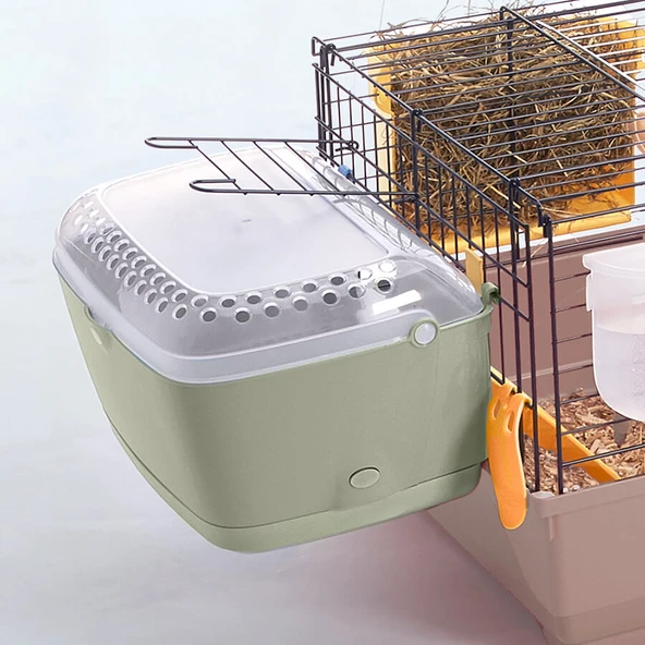 Imac Sweet Home Gine Pig Ve Tavşan Evi Gri 3-lü 37x26x22cm - 2