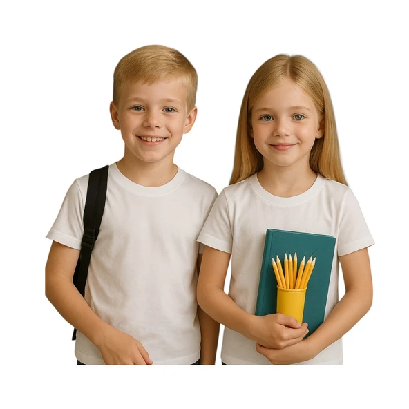 Bisiklet Yaka Basic Çocuk Tişört - Alc - Resim 5