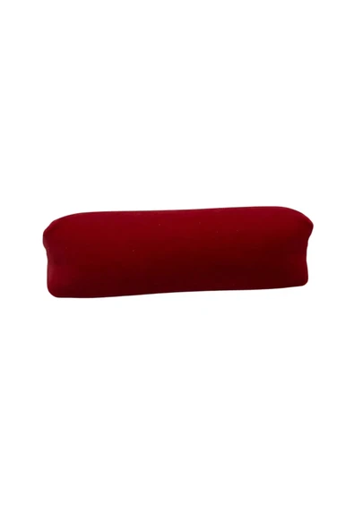 Süet Kumaş Bordo Renk 20 Cm Rulo Takı Yastığı - Resim 3