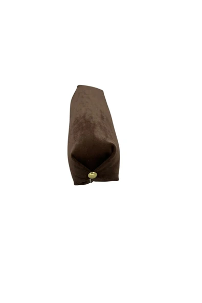 Süet Kumaş Kahve Renk 20 Cm Rulo Takı Yastığı - 1
