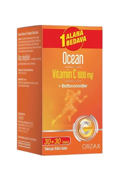 Ocean Vitamin C 1000 mg 30 Tablet - 1 Alana 1 Bedava