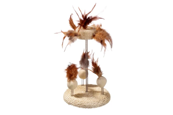 Karlıe Yaylı Kedi Oyuncağı 25x15cm Bej ürün görseli