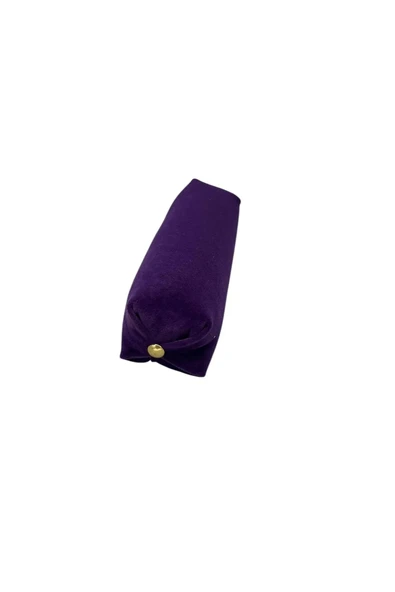 Süet Kumaş Mor Renk 20 Cm Rulo Takı Yastığı - 2