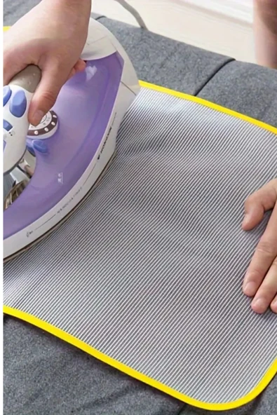 Yüksek Isıya Dayanıklı Ütü Koruyucu Bezi – Yanmaz, Parlatmaz, Tekli Ütü Masası Bezi (1 Adet) - Resim 3