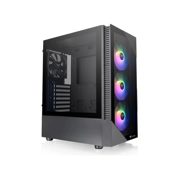 650W 80+ Vıew 200 Tg CA-3X3-65M1WE-00 Gamıng Mıd-Tower Pc KasasıThermaltake View 200 TG CA-3X3-65M1WE-00 ARGB Fanlı 650 W ATX Oyuncu Kasası - Resim 2