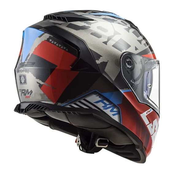 LS2 STORM 2 SPRINTER MAT SİYAH-KIRMIZI-TIT. XL - Resim 2