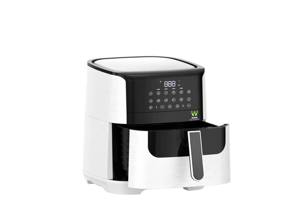 WIAMI 7 Litre Sıcak Hava Fritözü Camlı Airfryer Beyaz - 2