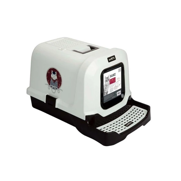M-Pets Suez Sailor Kapalı Kedi Tuvaleti 69x42x41 Cm ürün görseli 1