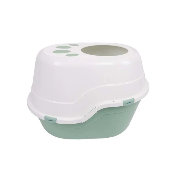 M-Pets Eco Tanta Üstten Girişli Kedi Tuvaleti 63x49x42 Cm Yeşil - Resim 2