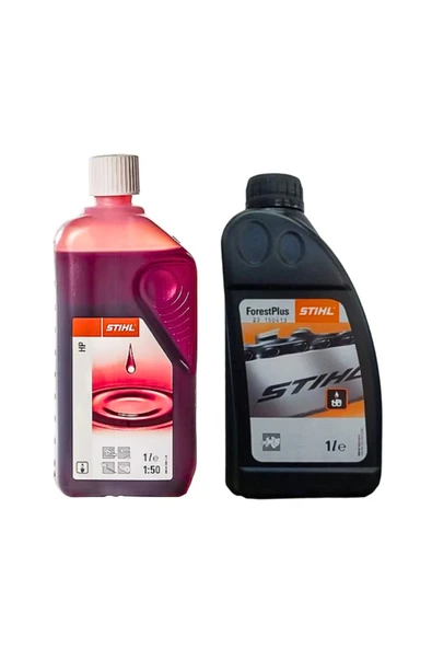 Stihl 2T ÖLÇEKSİZ MOTOR YAĞI 1 LT - ZİNCİR YAĞ 1 LT SET - 1
