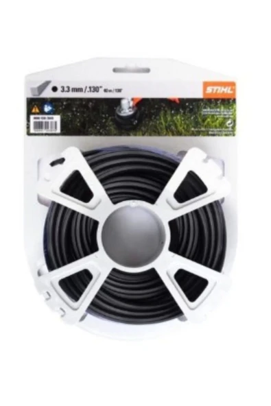 Stihl Misine Motorlu Tırpan Misina 3.3mm 38mt Siyah 4 Köşe - 1