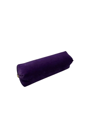 Süet Kumaş Mor Renk 20 Cm Rulo Takı Yastığı - 1