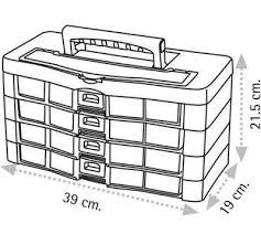 Süper Bag ASR-2058 4'lü Organizerli Çekmece Kutu Prof Bag - Resim 7