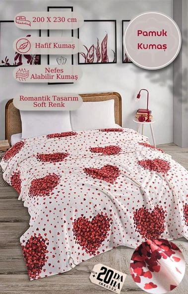 Çift Kişilik Baskılı Pike Yatak Örtüsü Daisy 200x230 cm - 4
