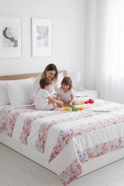 Tek Kişilik Baskılı Pike Koltuk Örtüsü Breeze 180x230 cm - Resim 7