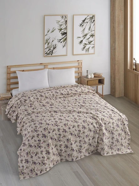 Çift Kişilik Baskılı Pike Yatak Örtüsü Daisy 200x230 cm - Resim 11