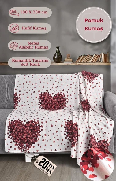 Tek Kişilik Baskılı Pike Koltuk Örtüsü Breeze 180x230 cm - 4