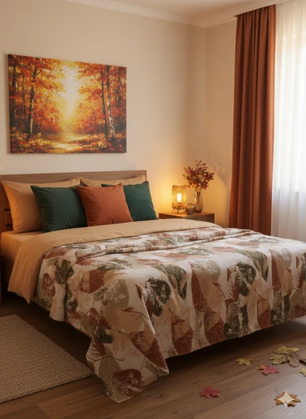 Çift Kişilik Baskılı Pike Yatak Örtüsü Daisy 200x230 cm - Resim 3