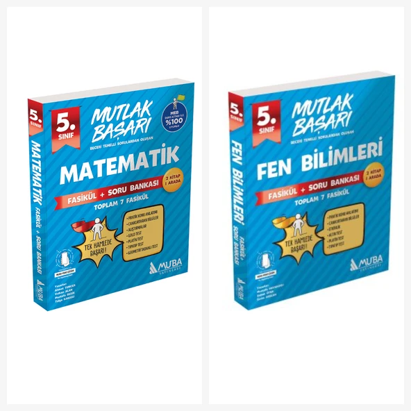 Muba 5. Sınıf Matematik & Fen Fasikül + Soru Bankası ürün görseli