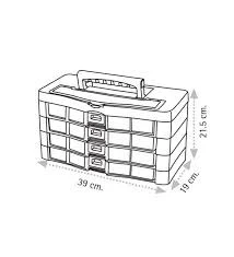 Süper Bag ASR-2058 4'lü Organizerli Çekmece Kutu Prof Bag - Resim 8