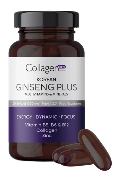 Collagen Forte Ginseng Plus Multivitamin & Mineraller Collagen 30 Kapsül ürün görseli