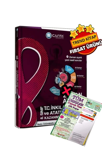Çanta 8.Sınıf İnkilap Tarihi Etkinlikli Kazanım Soru Bankası