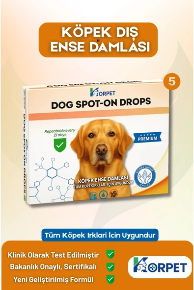 Köpekler için Dış Ense Serumu 5'li Bitkisel Cilt Tüy Damlası ürün görseli