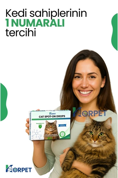 Kediler için Dış Ense Serumu 5'li Bitkisel Parazit Cilt Tüy Damlası - 4