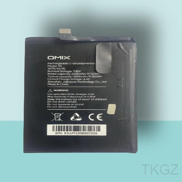 Tkgz - OMİX X3  Batarya Pil Orijinal Sıfır ürün görseli