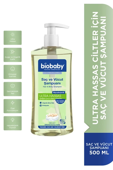 Biobaby Ultra Hassas Saç Ve Vücut Şampuanı 500 ml ürün görseli 1