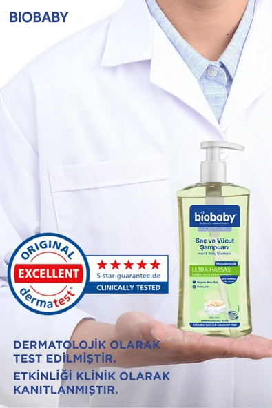 Biobaby Ultra Hassas Saç Ve Vücut Şampuanı 500 ml - Resim 7
