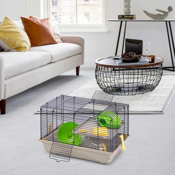 Imac Crıcetı 9 Hamster Kafesi Kahve 45x30,5x29cm - 2