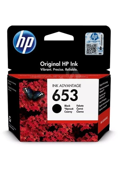 HP 653 Black Siyah Kartuş 3ym75a E ürün görseli 1