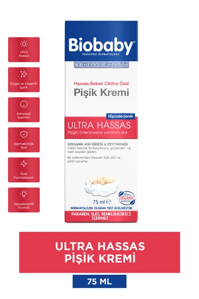 Biobaby Bebek Pişik Kremi %40 Çinko 75 gr