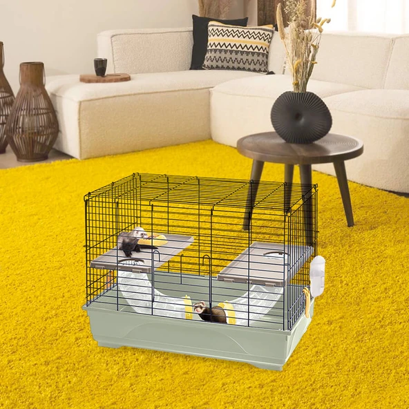 Imac Ferret Flat Gelincik Kafesi 80x48,5x60,5cm - Resim 2