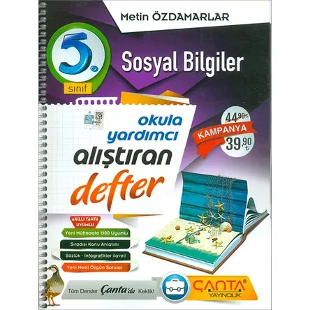 Çanta 5.Sınıf Sosyal Bilgiler Alıştıran Defter