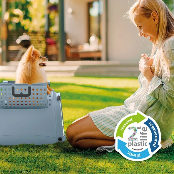 Imac Lınus Cabrıo Üstü Açılır Evcil Hayvan Taşıma Çantası Gri 52,5x32x34,5cm - Resim 2