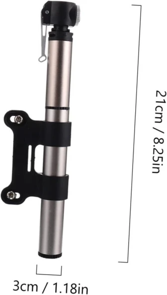 FORTE GT BİSİKLET POMPASI 120 PSI GÜMÜŞ - Resim 6