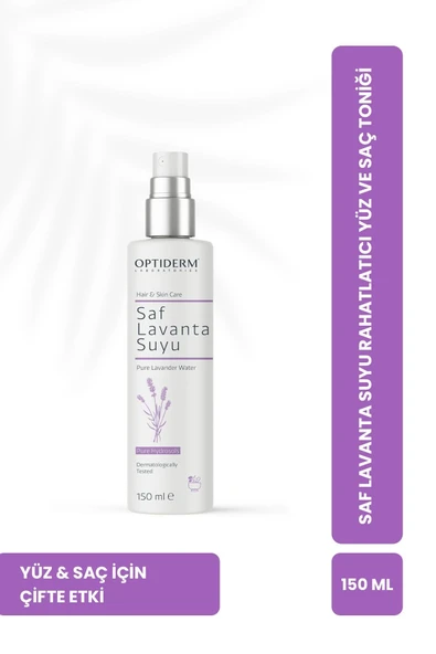 Optiderm Lavanta Suyu Canlandırıcı ve Besleyici Tonik %100 Doğal ve Saf 150 ml