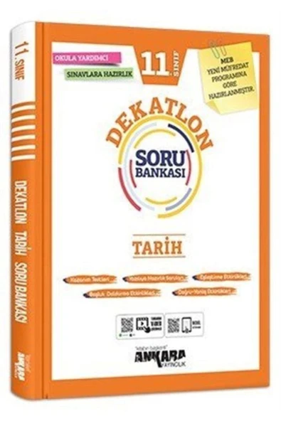 11.SINIF TARİH DEKATLON SORU BANKASI ANKARA YAYIN ürün görseli 1