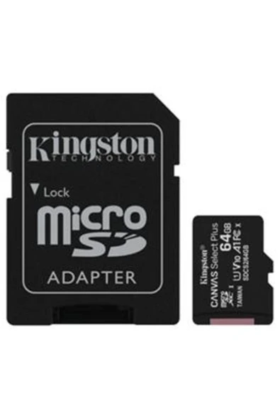 Kingston 64 GB CANVAS SELECT MICRO SDHC UHS-I 100MB/S (SDCS2/64GB) - 1