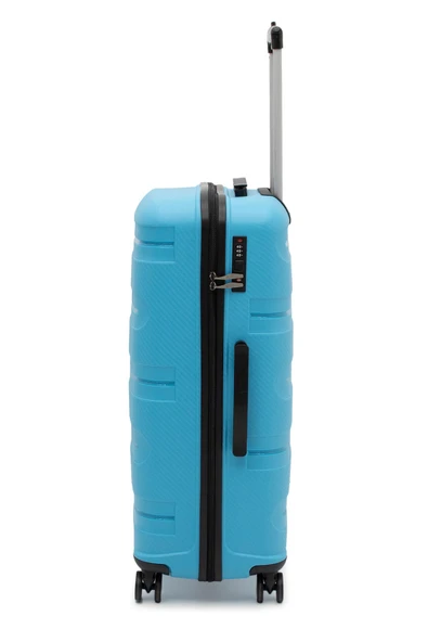 Artemis Polipropilen&Kırılmaz 2'li Valiz Seti Büyük&Kabin -Mavi - 4