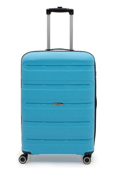 Artemis Polipropilen&Kırılmaz 2'li Valiz Seti Büyük&Kabin -Mavi - 3