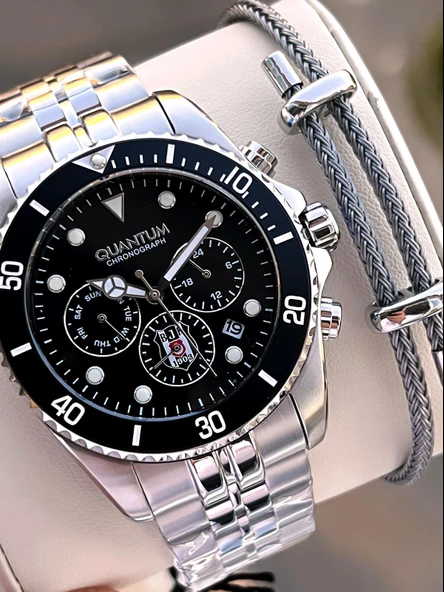 Quantum Beşiktaş Lisanslı İtalyan Tasarım Bileklik Hediyeli 10 Atm Taraftar Kol Saati EBJK1089.350 ürün görseli